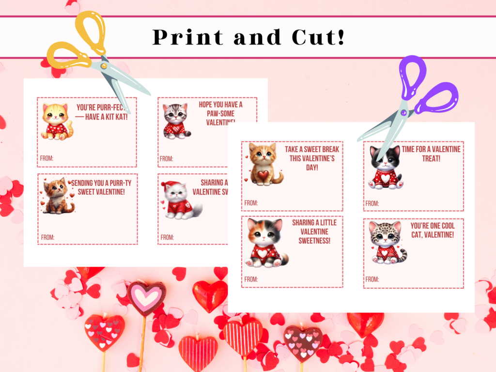 Easy DIY Classroom Valentine’s Cards with Kit Kat Candy (Busy Mom Approved!)